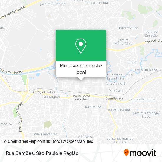 Rua Camões mapa