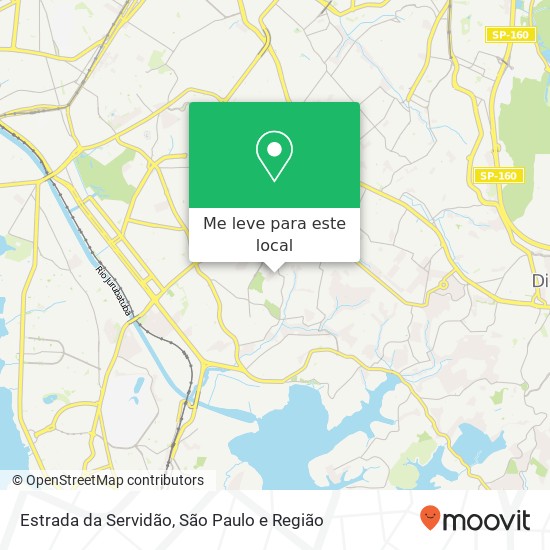 Estrada da Servidão, Campo Grande São Paulo-SP mapa