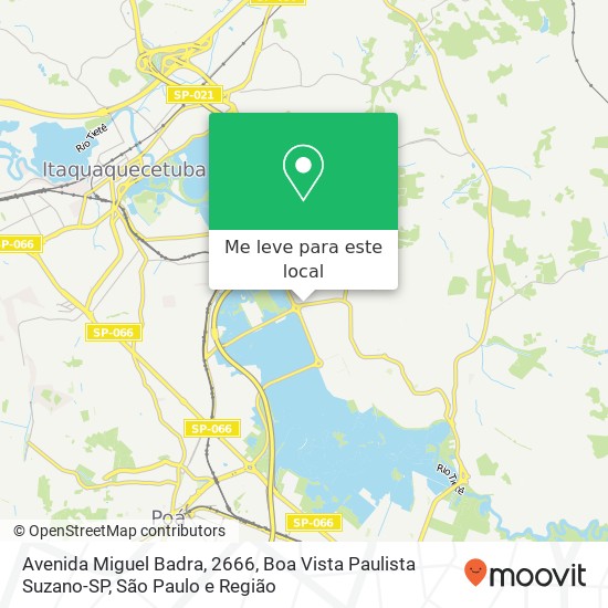 Avenida Miguel Badra, 2666, Boa Vista Paulista Suzano-SP mapa
