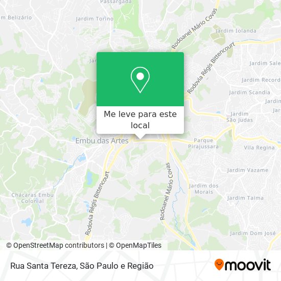Rua Santa Tereza mapa
