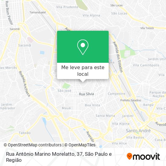 Rua Antônio Marino Morelatto, 37 mapa