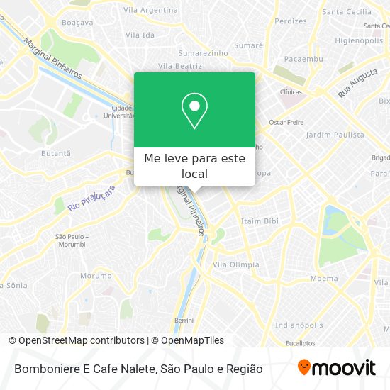 Bomboniere E Cafe Nalete mapa