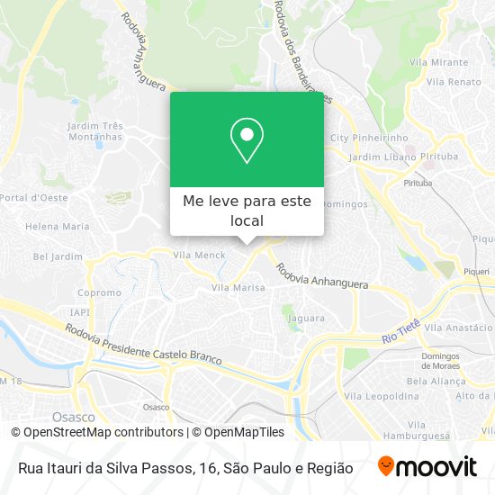 Rua Itauri da Silva Passos, 16 mapa