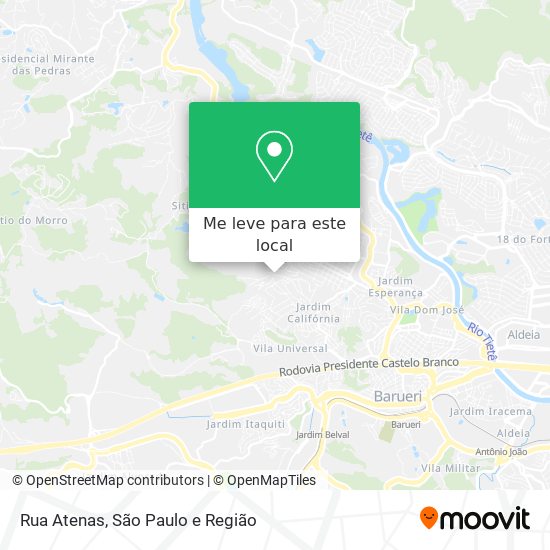 Rua Atenas mapa