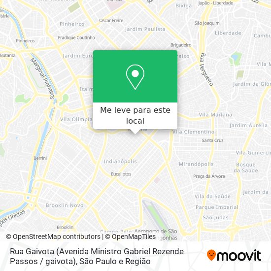 Rua Gaivota (Avenida Ministro Gabriel Rezende Passos / gaivota) mapa
