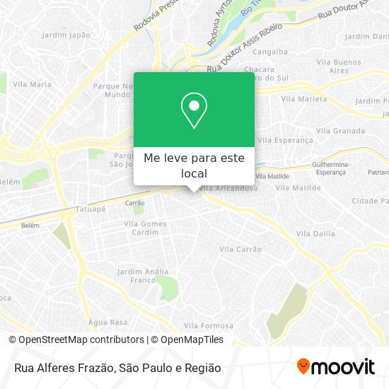 Rua Alferes Frazão mapa