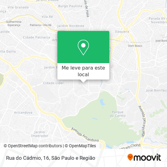 Rua do Cádmio, 16 mapa