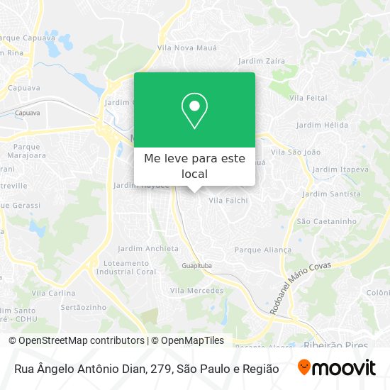 Rua Ângelo Antônio Dian, 279 mapa