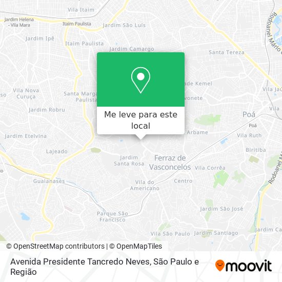 Avenida Presidente Tancredo Neves mapa