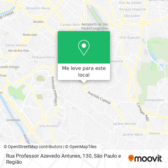 Rua Professor Azevedo Antunes, 130 mapa