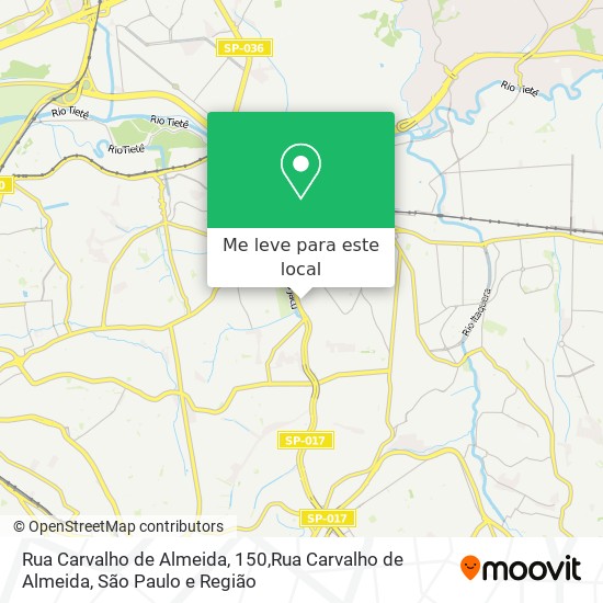 Rua Carvalho de Almeida, 150,Rua Carvalho de Almeida mapa