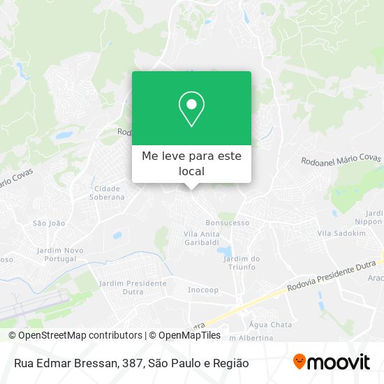 Rua Edmar Bressan, 387 mapa