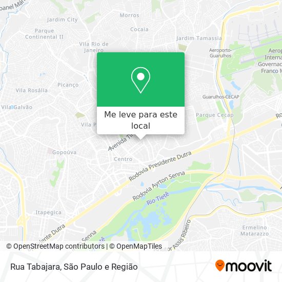 Rua Tabajara mapa