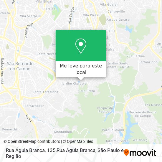 Rua Águia Branca, 135,Rua Águia Branca mapa