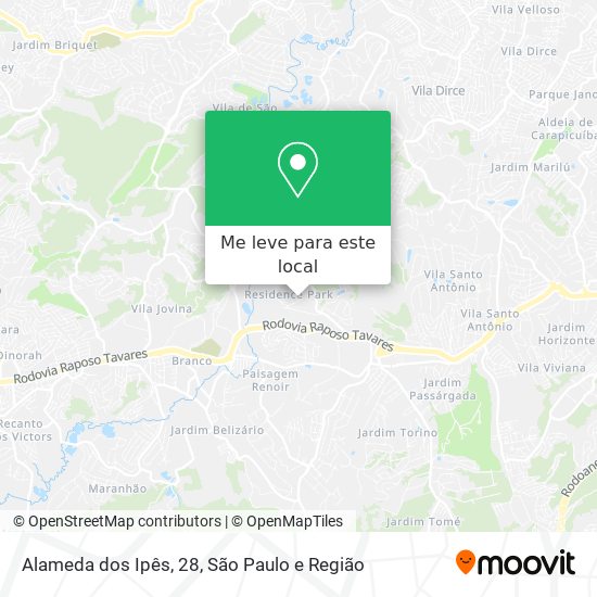 Alameda dos Ipês, 28 mapa