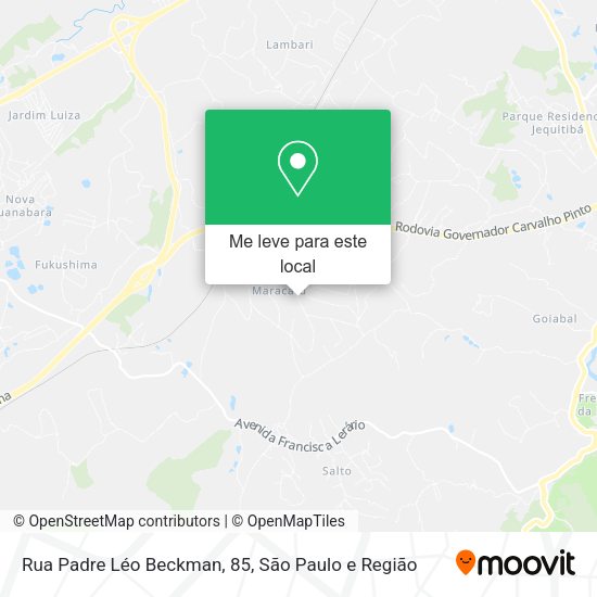 Rua Padre Léo Beckman, 85 mapa