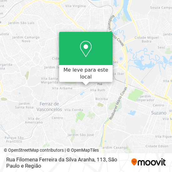 Rua Filomena Ferreira da Silva Aranha, 113 mapa