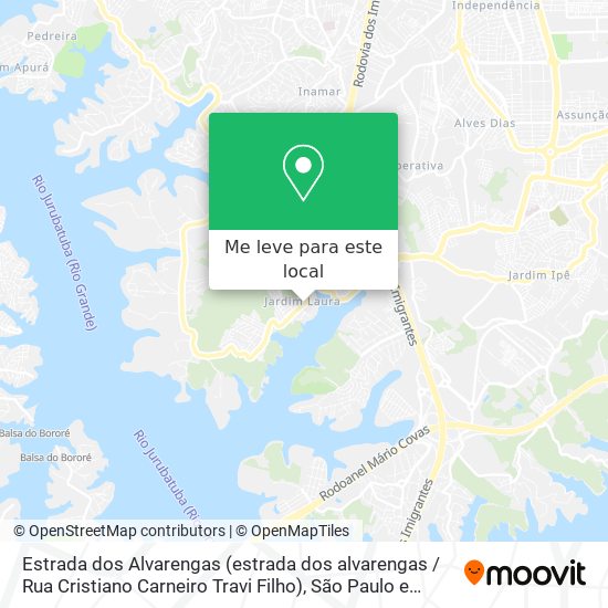 Estrada dos Alvarengas (estrada dos alvarengas / Rua Cristiano Carneiro Travi Filho) mapa