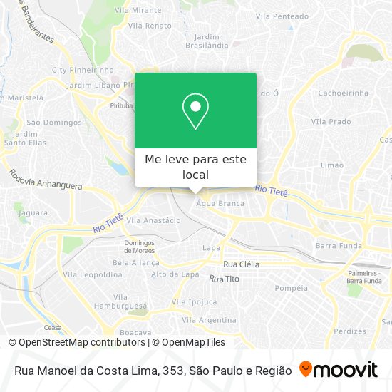 Rua Manoel da Costa Lima, 353 mapa