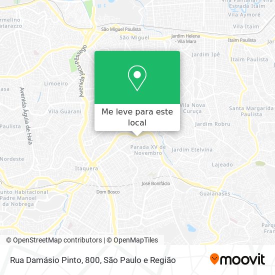 Rua Damásio Pinto, 800 mapa