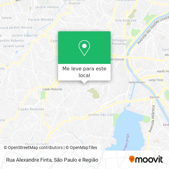 Rua Alexandre Finta mapa