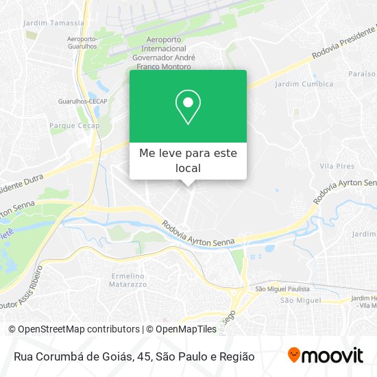 Rua Corumbá de Goiás, 45 mapa