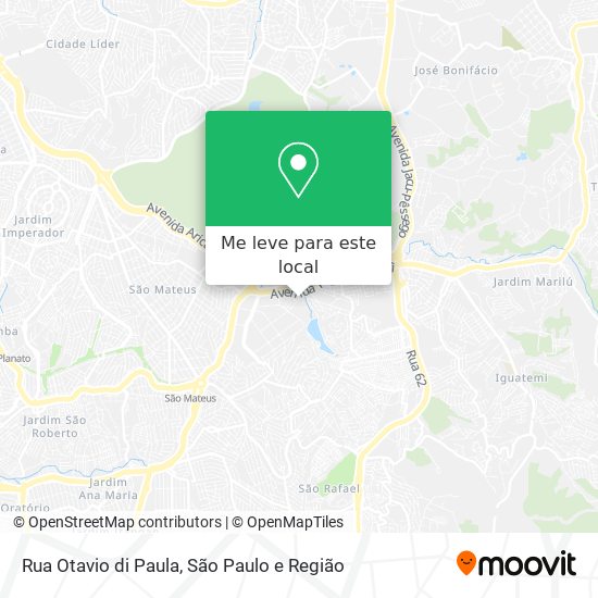 Rua Otavio di Paula mapa