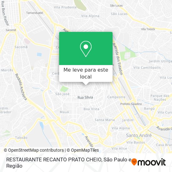 RESTAURANTE RECANTO PRATO CHEIO mapa