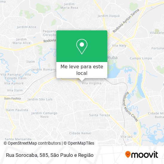 Rua Sorocaba, 585 mapa