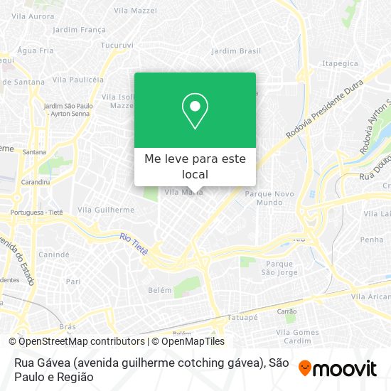 Rua Gávea (avenida guilherme cotching gávea) mapa