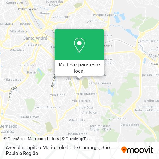 Avenida Capitão Mário Toledo de Camargo mapa