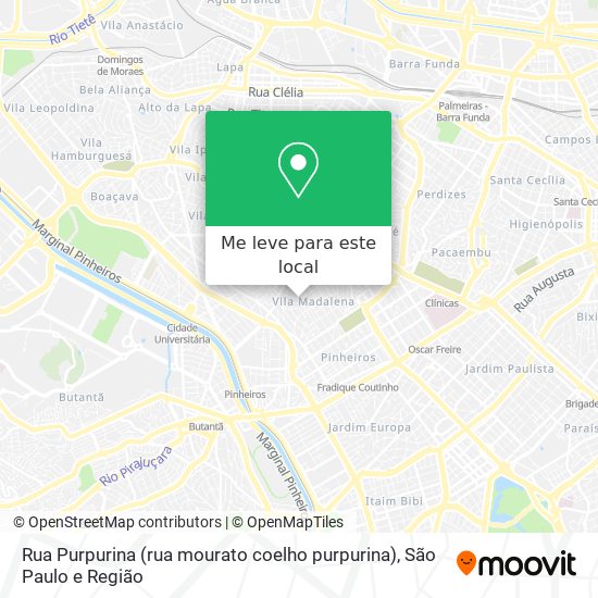 Rua Purpurina (rua mourato coelho purpurina) mapa