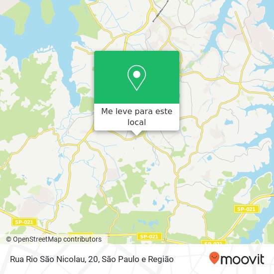 Rua Rio São Nicolau, 20, Grajau São Paulo-SP mapa