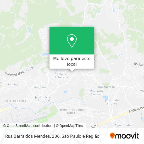 Rua Barra dos Mendes, 286 mapa