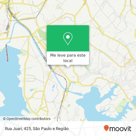 Rua Juari, 425, Campo Grande São Paulo-SP mapa