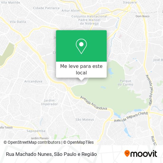 Rua Machado Nunes mapa