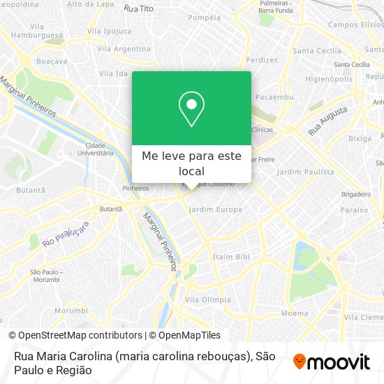 Rua Maria Carolina (maria carolina rebouças) mapa