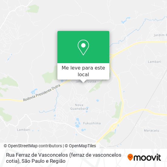 Rua Ferraz de Vasconcelos (ferraz de vasconcelos cotia) mapa