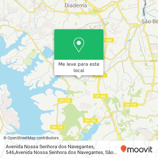 Avenida Nossa Senhora dos Navegantes, 546,Avenida Nossa Senhora dos Navegantes, Inamar Diadema-SP mapa