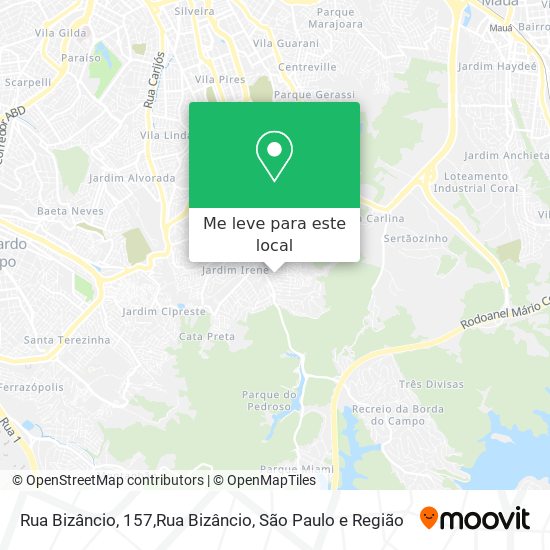 Rua Bizâncio, 157,Rua Bizâncio mapa