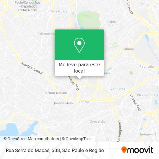 Rua Serra do Macaé, 608 mapa