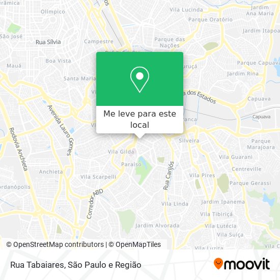 Rua Tabaiares mapa