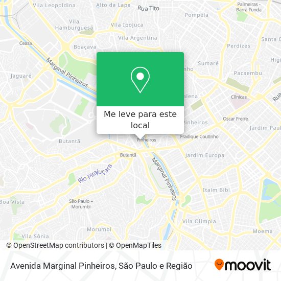Avenida Marginal Pinheiros mapa