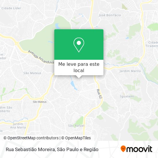 Rua Sebastião Moreira mapa