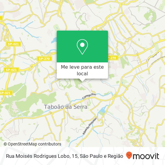 Rua Moisés Rodrigues Lobo, 15, Raposo Tavares São Paulo-SP mapa