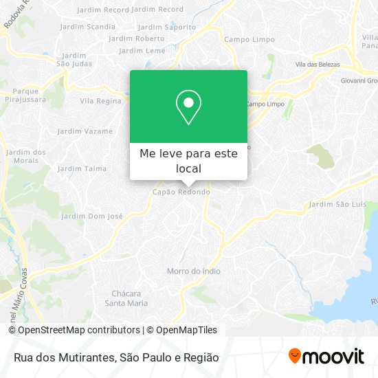 Rua dos Mutirantes mapa