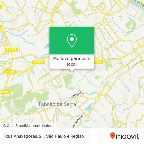 Rua Anaxágoras, 21, Raposo Tavares São Paulo-SP mapa