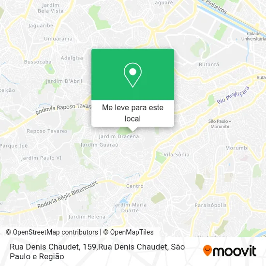 Rua Denis Chaudet, 159,Rua Denis Chaudet mapa