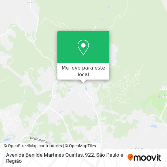 Avenida Benilde Martines Quintas, 922 mapa