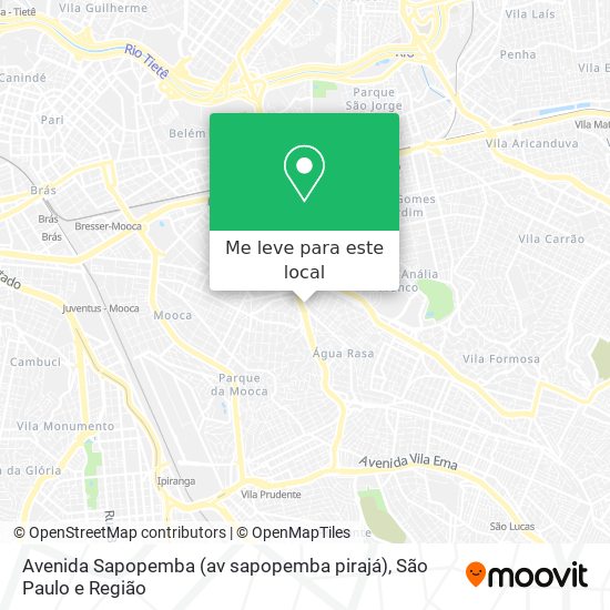 Avenida Sapopemba (av sapopemba pirajá) mapa